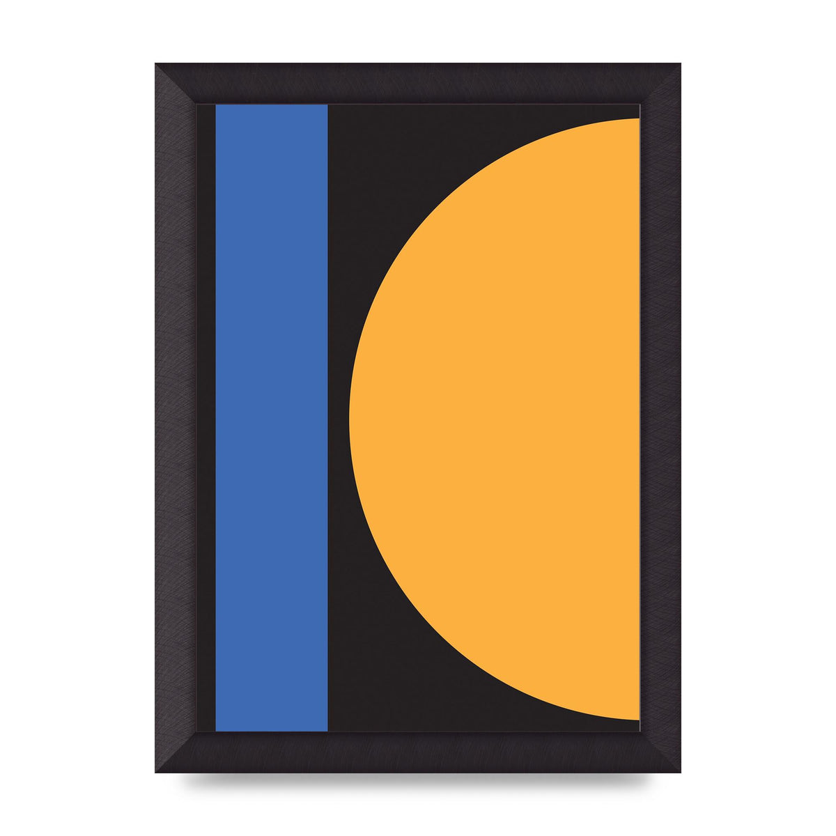 Black Abstract Shapes Three Art For The Home - A4 framed