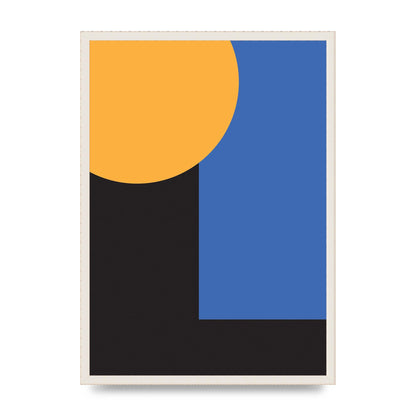 Black Abstract Shapes Printed Poster - A2 framed