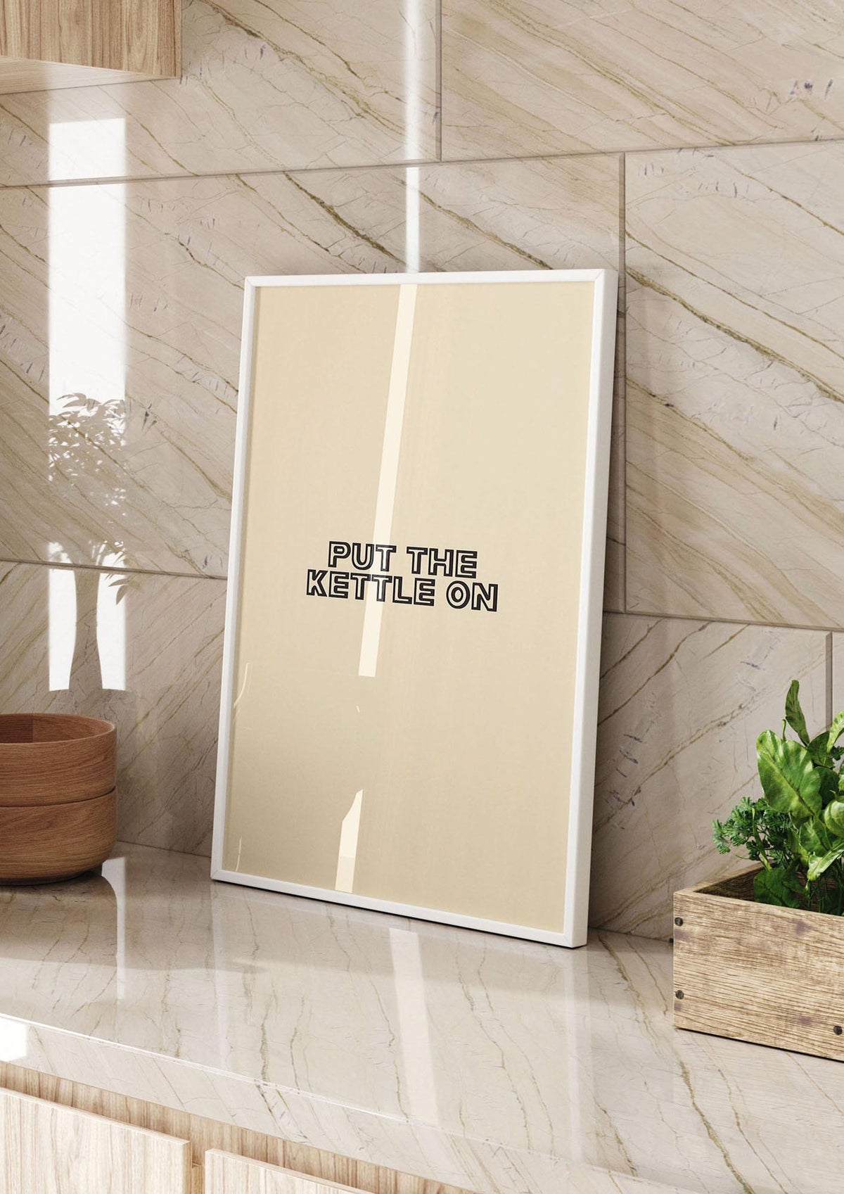 Put The Kettle On" Printed Poster - kitchen 2