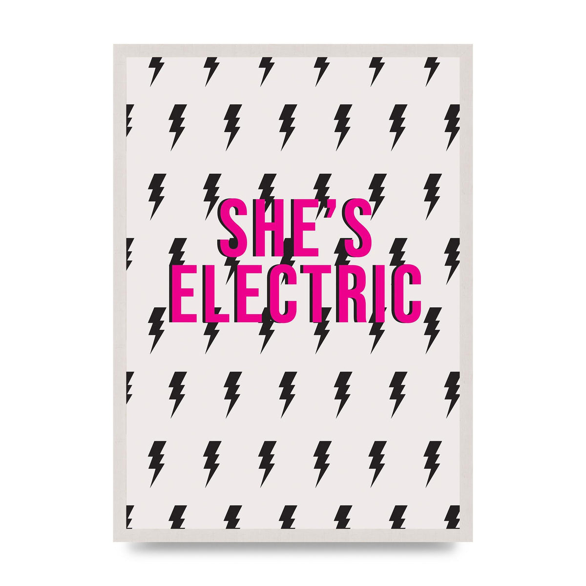 Shes Electric Pattern Wall Art - A2 framed