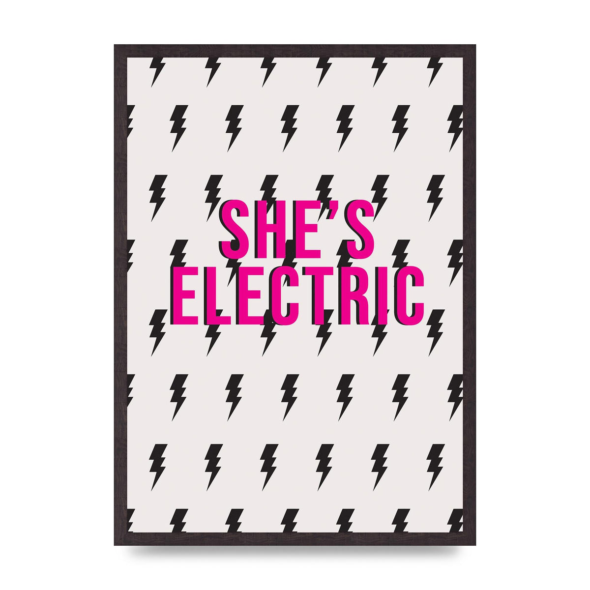 Shes Electric Pattern Wall Art - A2 framed