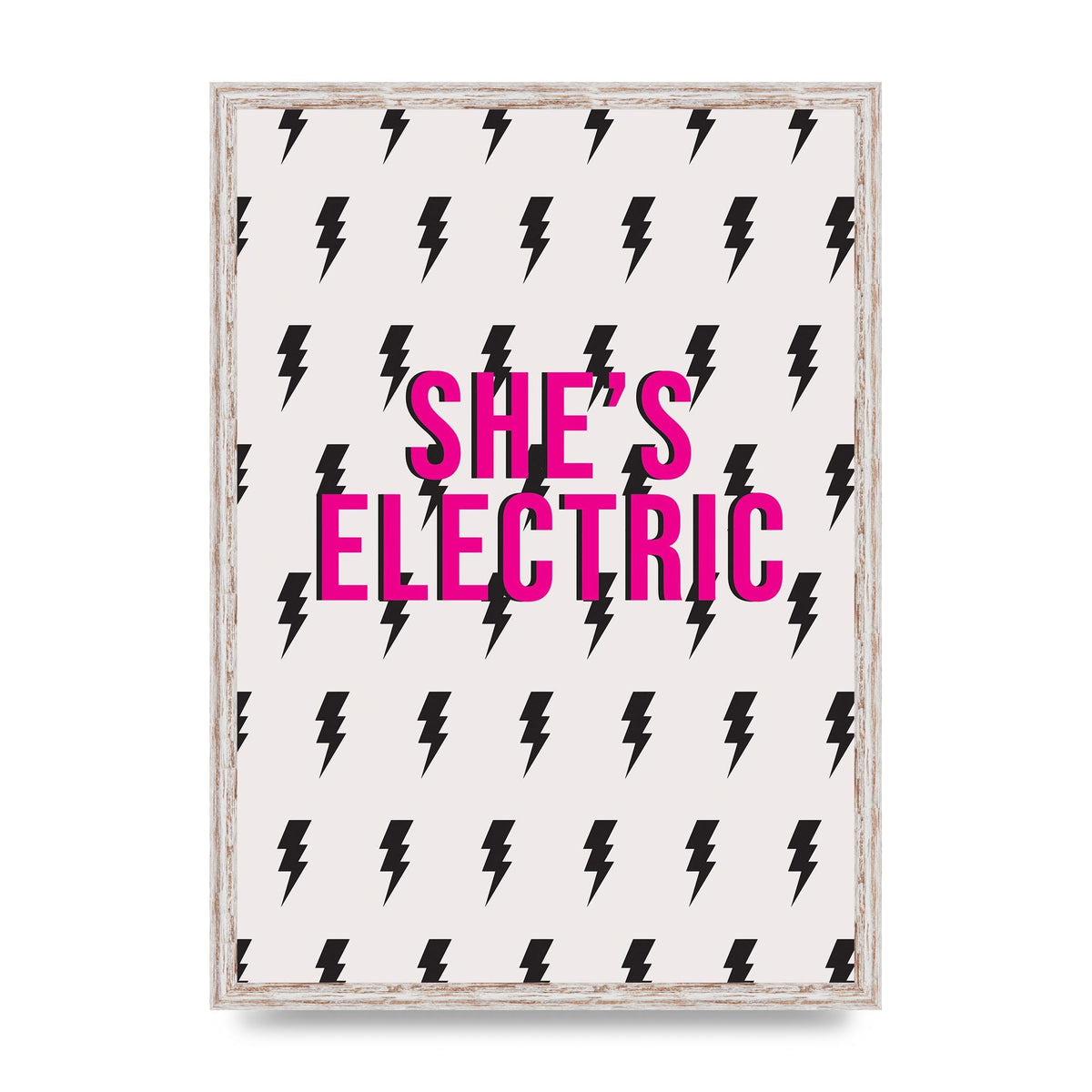 Shes Electric Pattern Wall Art - A2 framed