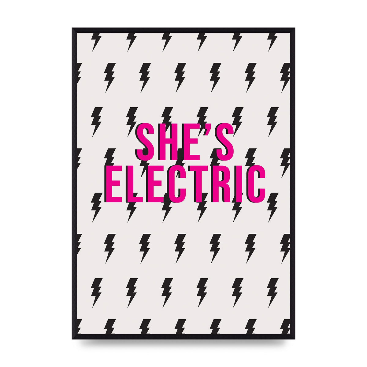 Shes Electric Pattern Wall Art - A2 framed