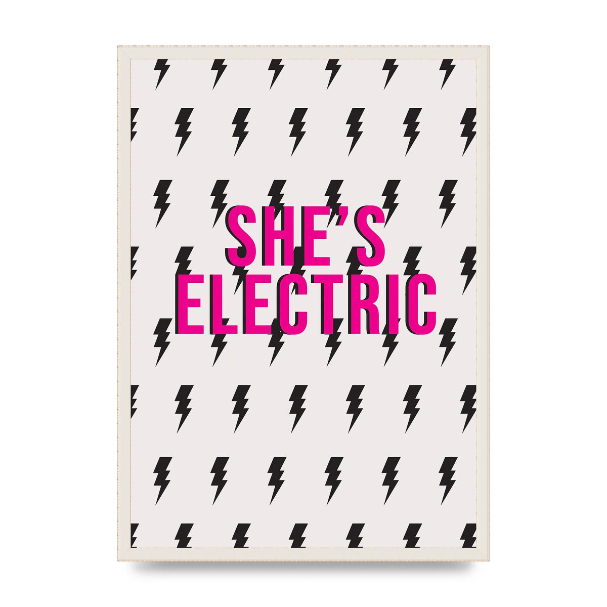 Shes Electric Pattern Wall Art - A2 framed