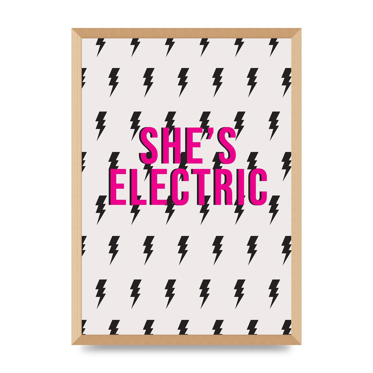 Shes Electric Pattern Wall Art - A2 framed