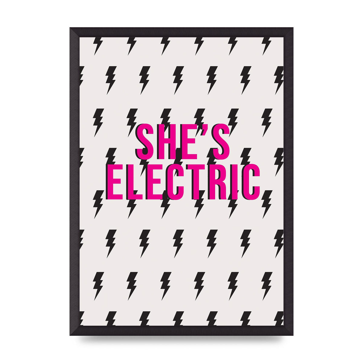 Shes Electric Pattern Wall Art - A2 framed