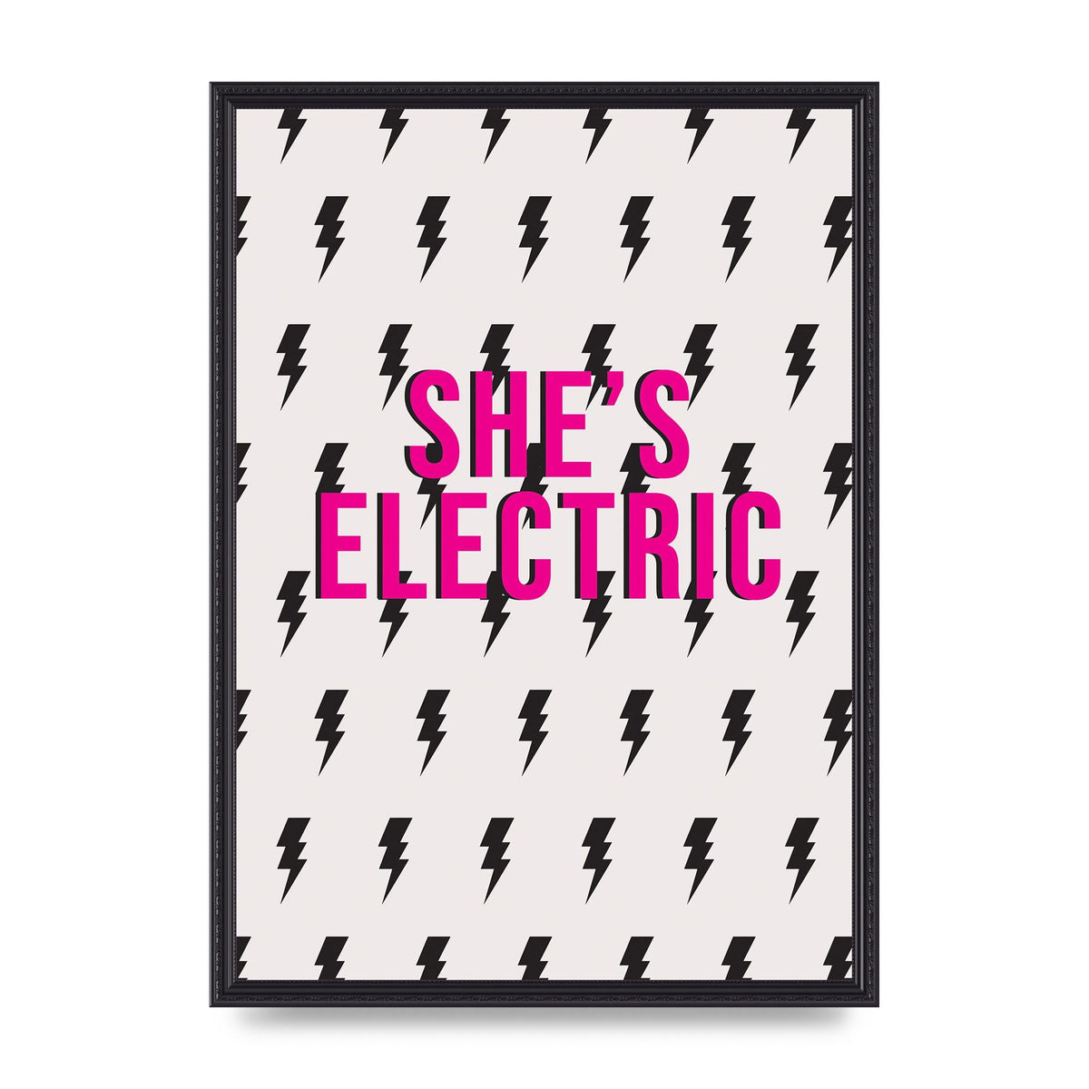 Shes Electric Pattern Wall Art - A2 framed