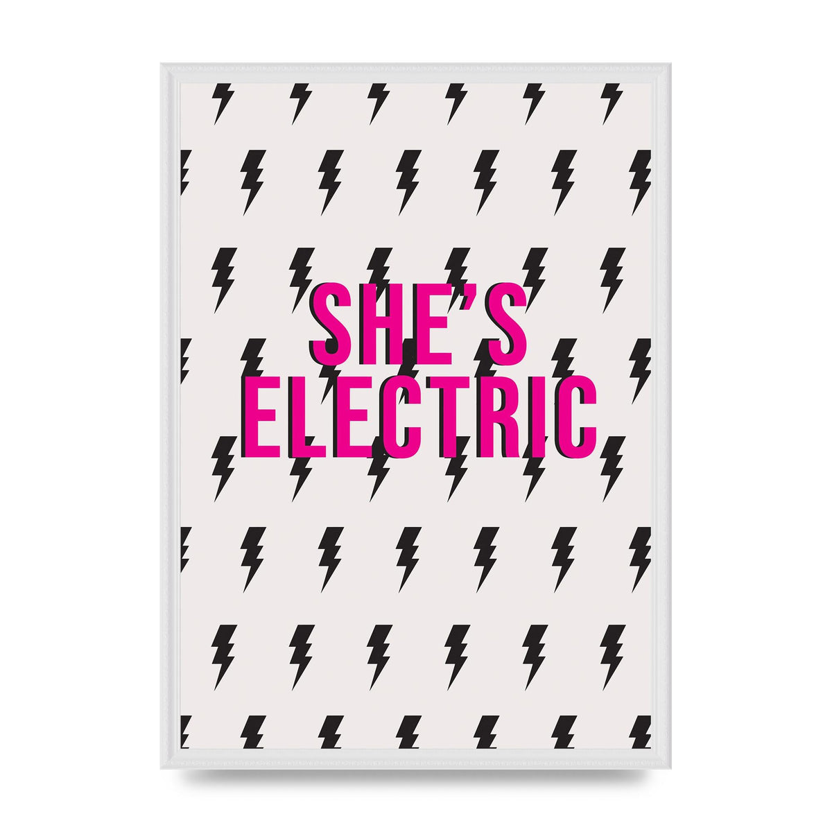 Shes Electric Pattern Wall Art - A2 framed