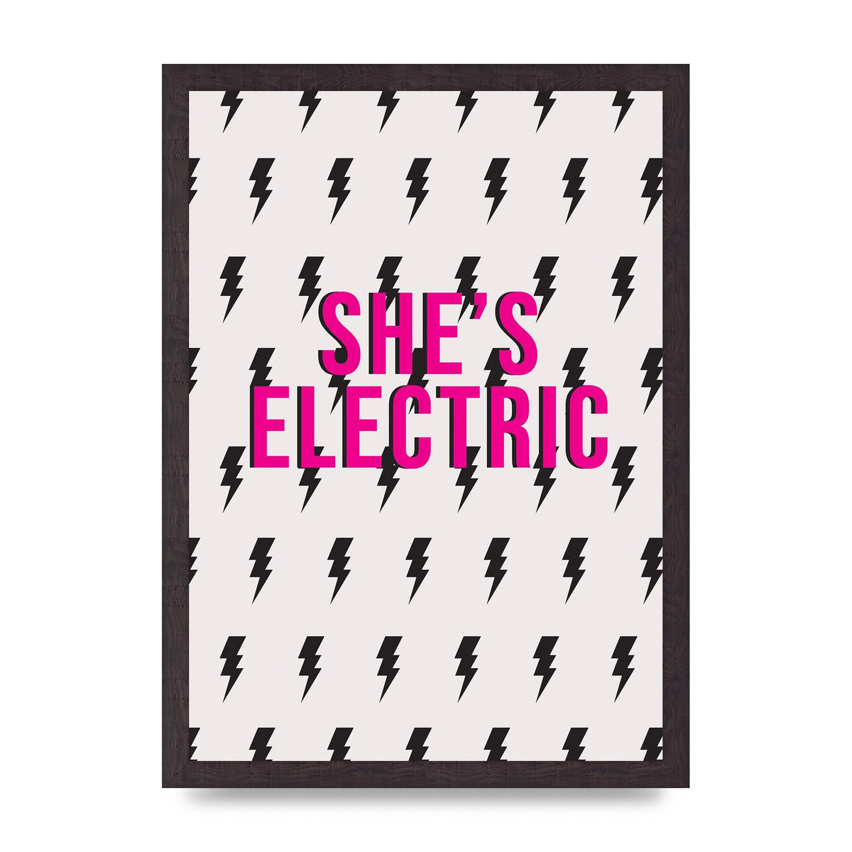Shes Electric Pattern Wall Art - A3 framed