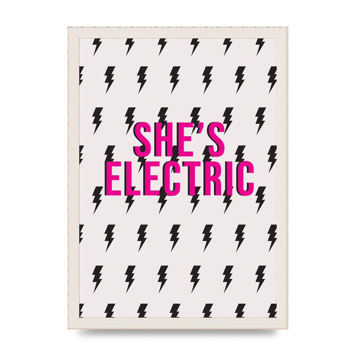 Shes Electric Pattern Wall Art - A3 framed