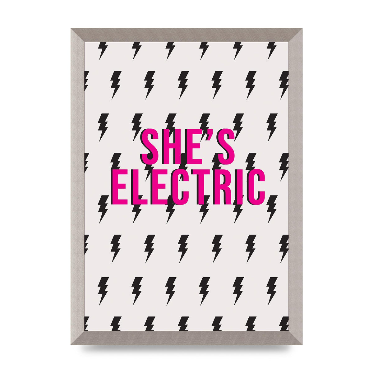 Shes Electric Pattern Wall Art - A3 framed