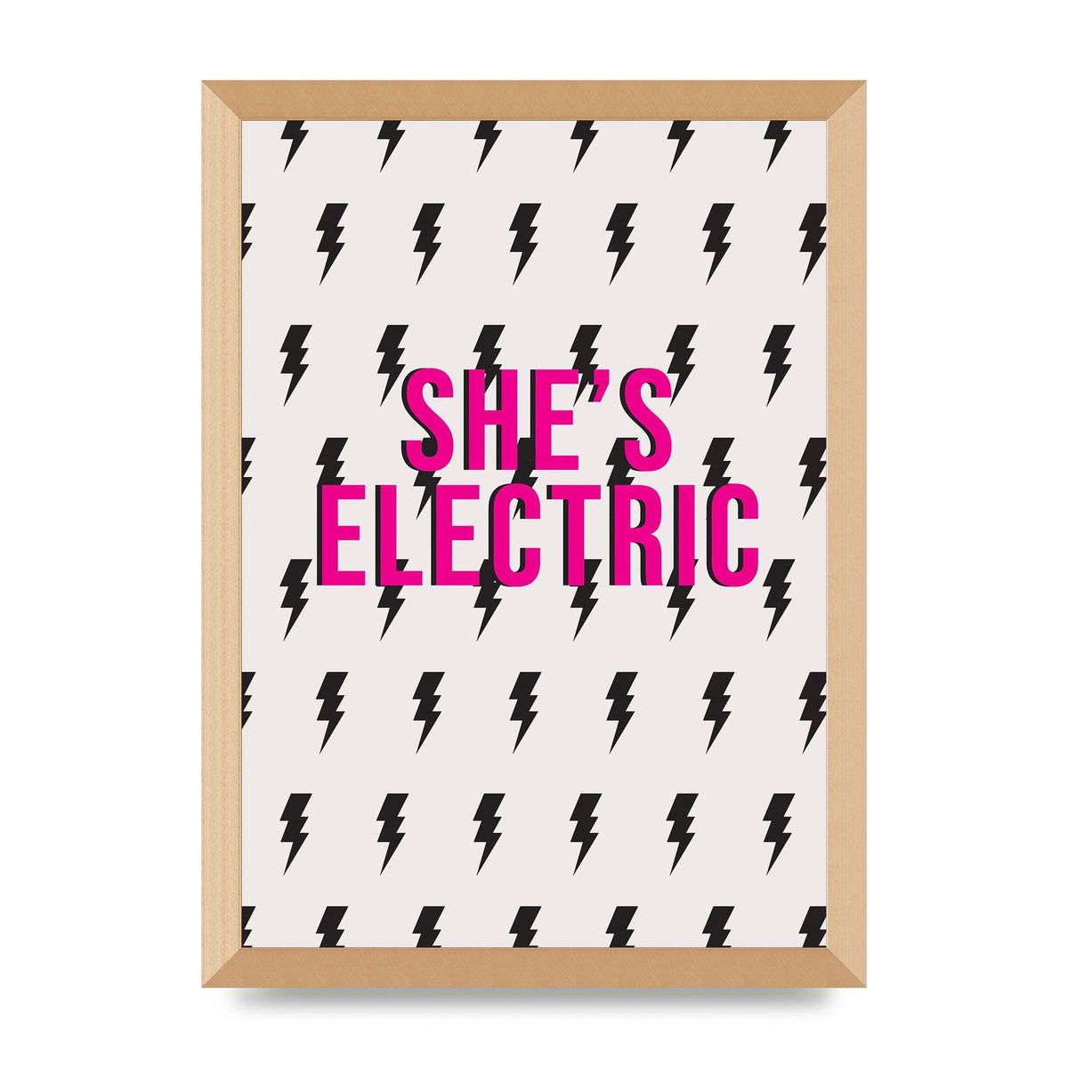 Shes Electric Pattern Wall Art - A3 framed