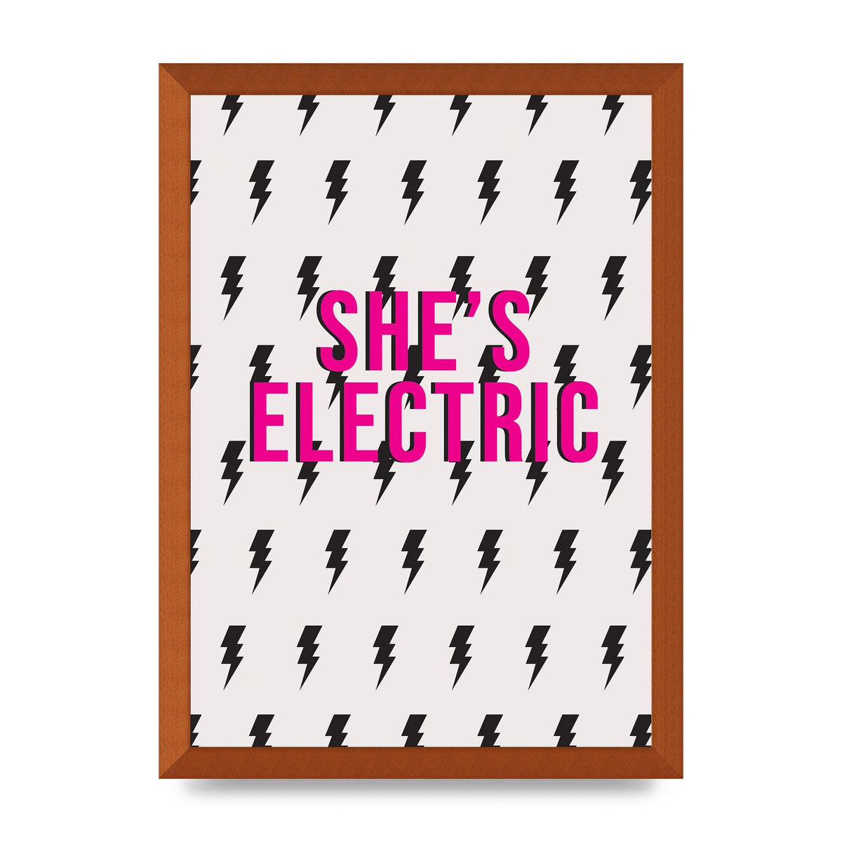 Shes Electric Pattern Wall Art - A3 framed