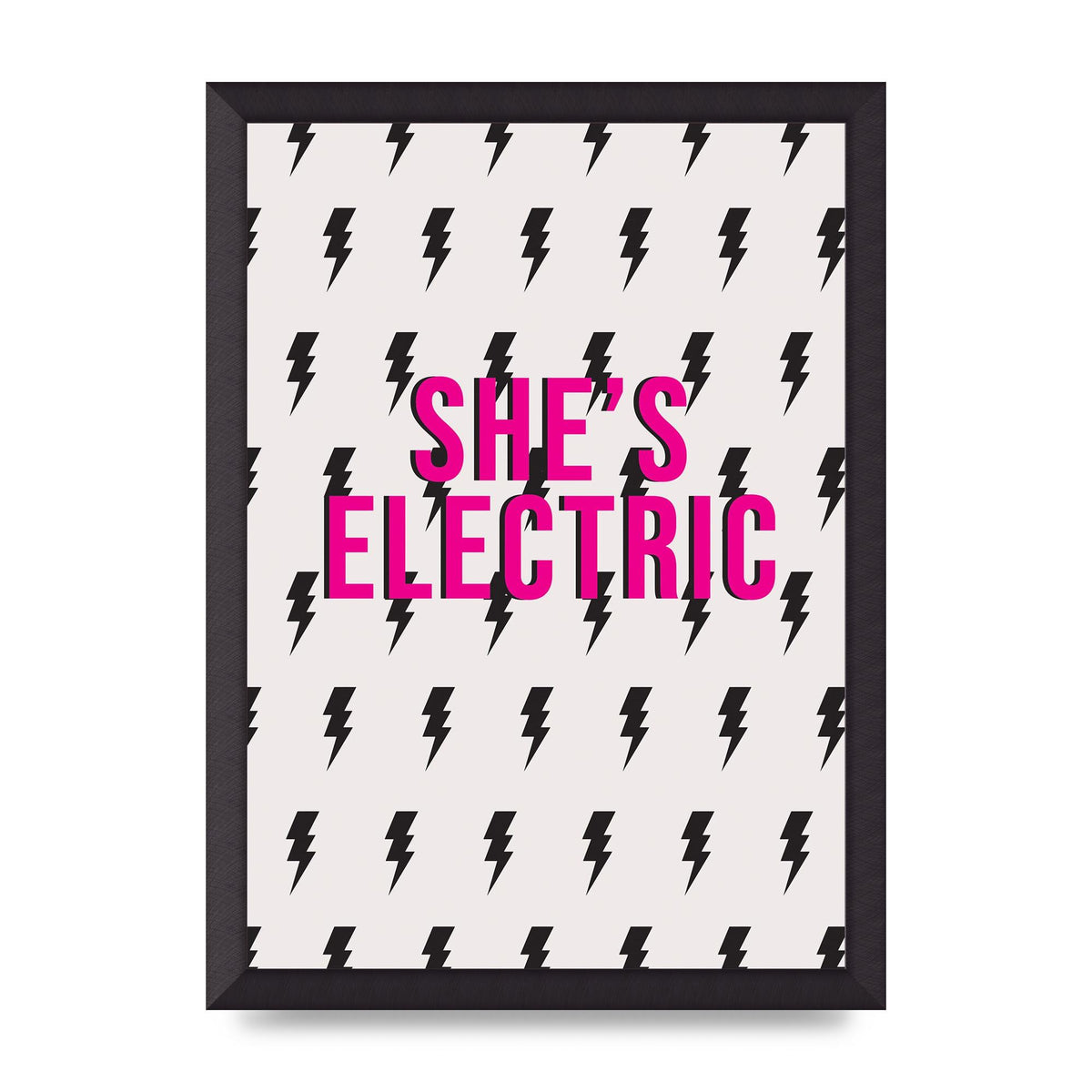 Shes Electric Pattern Wall Art - A3 framed