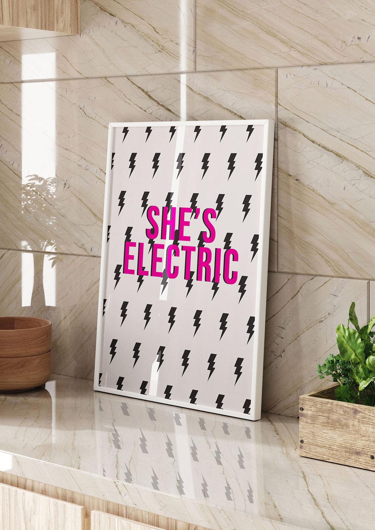 Shes Electric Pattern Wall Art - kitchen 2