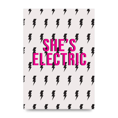 Shes Electric Pattern Wall Art - unframed print
