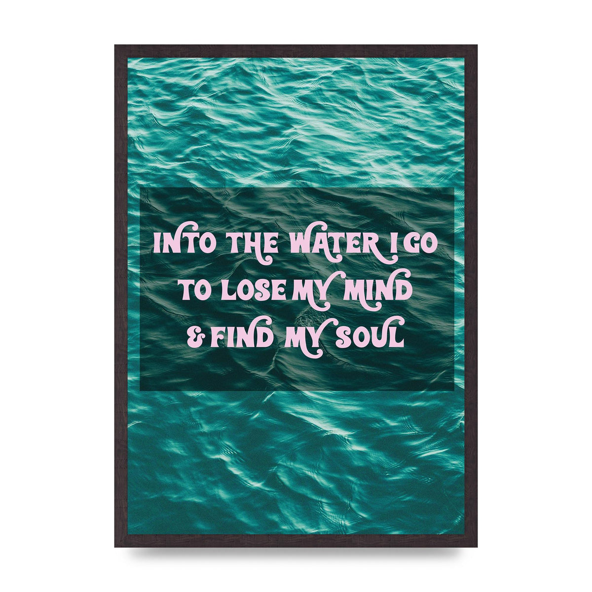 Into The Water Rhyme Swimming" Printed Poster - A2 framed