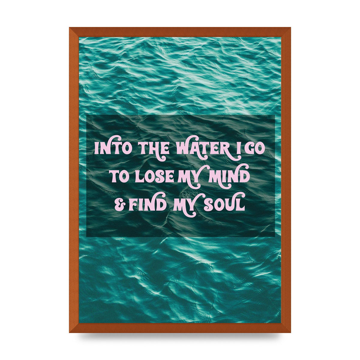 Into The Water Rhyme Swimming" Printed Poster - A2 framed