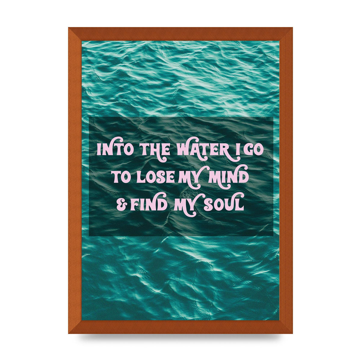 Into The Water Rhyme Swimming" Printed Poster - A3 framed