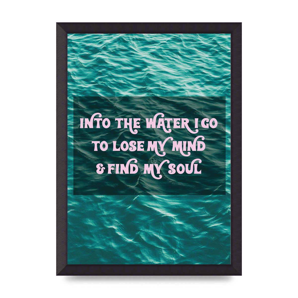 Into The Water Rhyme Swimming" Printed Poster - A3 framed