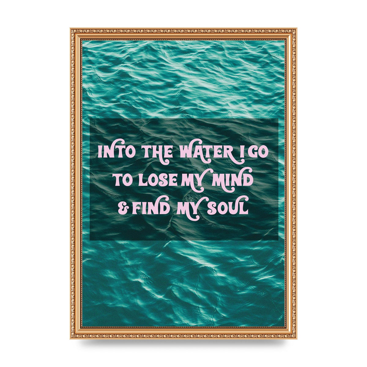 Into The Water Rhyme Swimming" Printed Poster - A3 framed