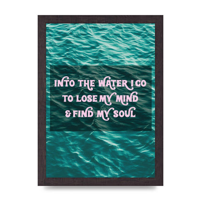 Into The Water Rhyme Swimming" Printed Poster - A4 framed