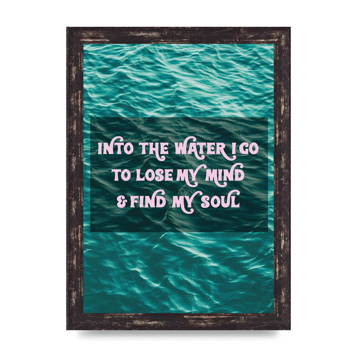 Into The Water Rhyme Swimming" Printed Poster - A4 framed