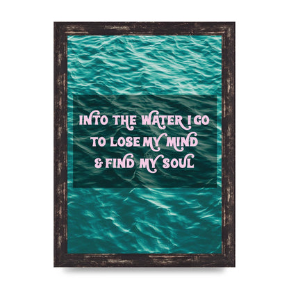 Into The Water Rhyme Swimming" Printed Poster - A4 framed