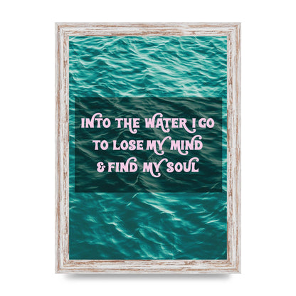Into The Water Rhyme Swimming" Printed Poster - A4 framed