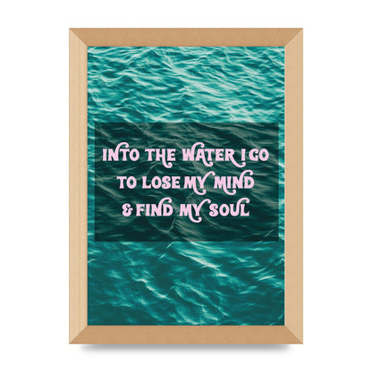 Into The Water Rhyme Swimming" Printed Poster - A4 framed