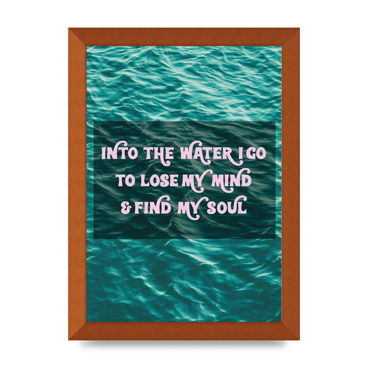 Into The Water Rhyme Swimming" Printed Poster - A4 framed