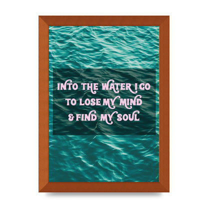 Into The Water Rhyme Swimming" Printed Poster - A4 framed