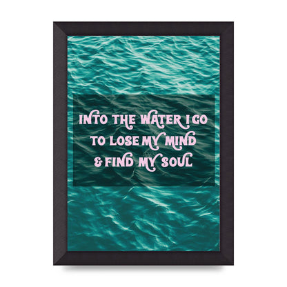 Into The Water Rhyme Swimming" Printed Poster - A4 framed