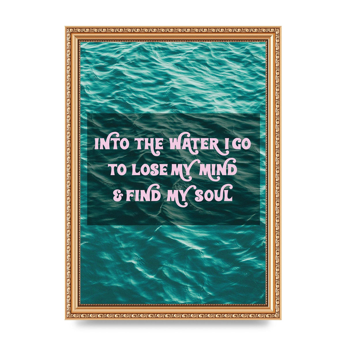 Into The Water Rhyme Swimming" Printed Poster - A4 framed