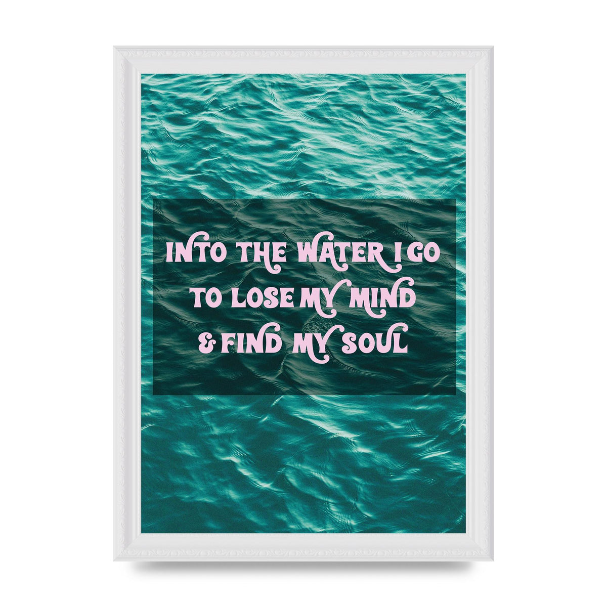 Into The Water Rhyme Swimming" Printed Poster - A4 framed