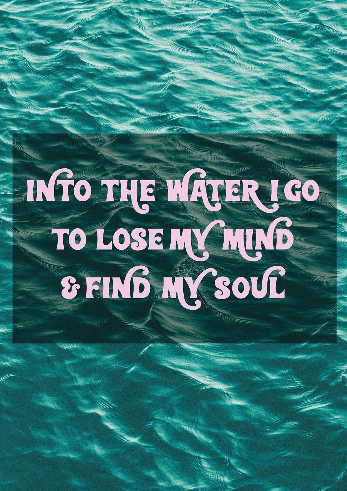 Into The Water Rhyme Swimming" Printed Poster - detail