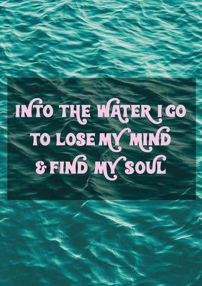 Into The Water Rhyme Swimming" Printed Poster - detail