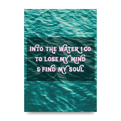 Into The Water Rhyme Swimming" Printed Poster - unframed print