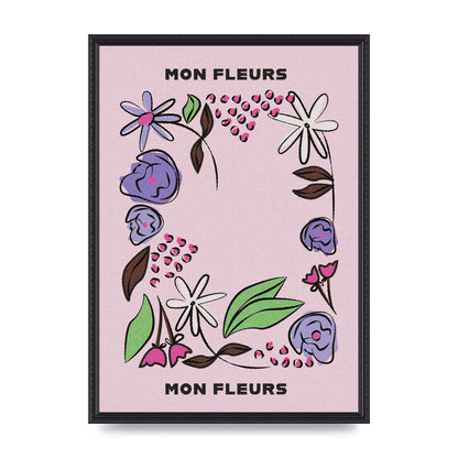 Mon Fleur Illustration Retro 2 Art For The Home - A2 framed