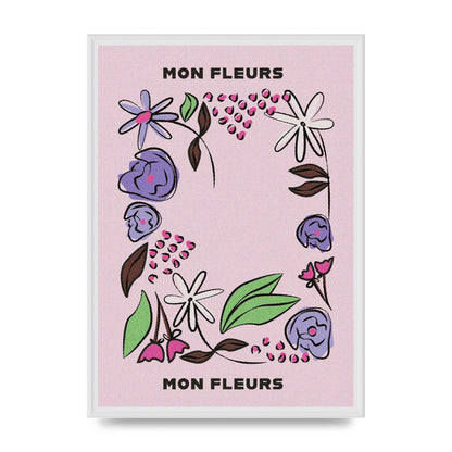 Mon Fleur Illustration Retro 2 Art For The Home - A2 framed