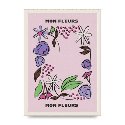 Mon Fleur Illustration Retro 2 Art For The Home - A3 framed