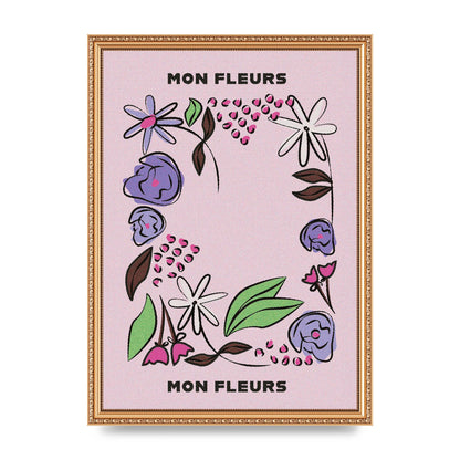 Mon Fleur Illustration Retro 2 Art For The Home - A3 framed