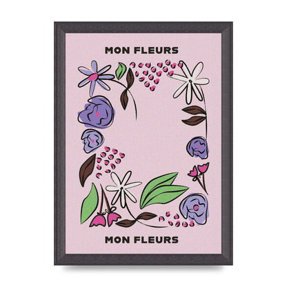 Mon Fleur Illustration Retro 2 Art For The Home - A4 framed