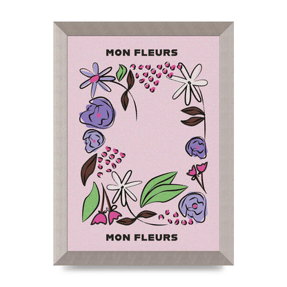 Mon Fleur Illustration Retro 2 Art For The Home - A4 framed