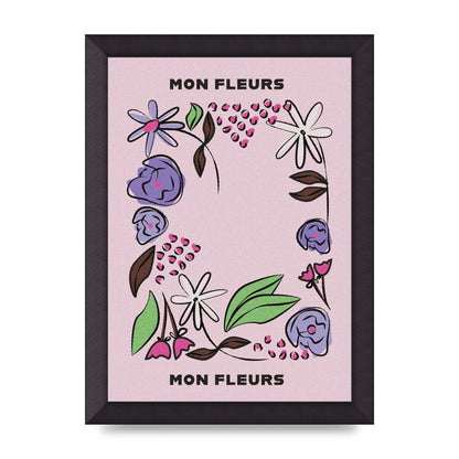 Mon Fleur Illustration Retro 2 Art For The Home - A4 framed