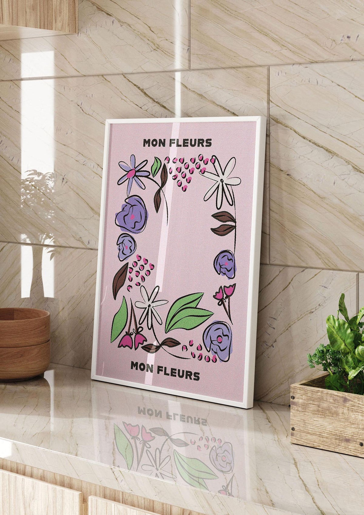 Mon Fleur Illustration Retro 2 Art For The Home - kitchen 2