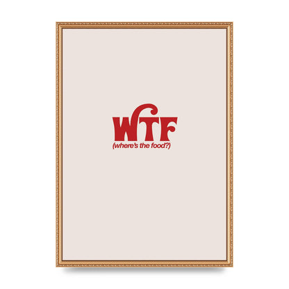 WTF Food Red" Art For The Home - A2 framed