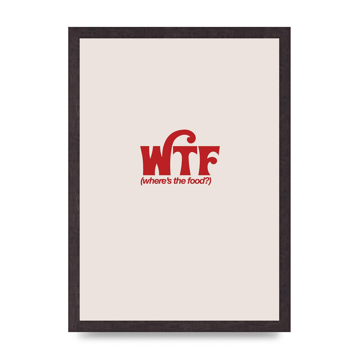 WTF Food Red" Art For The Home - A3 framed
