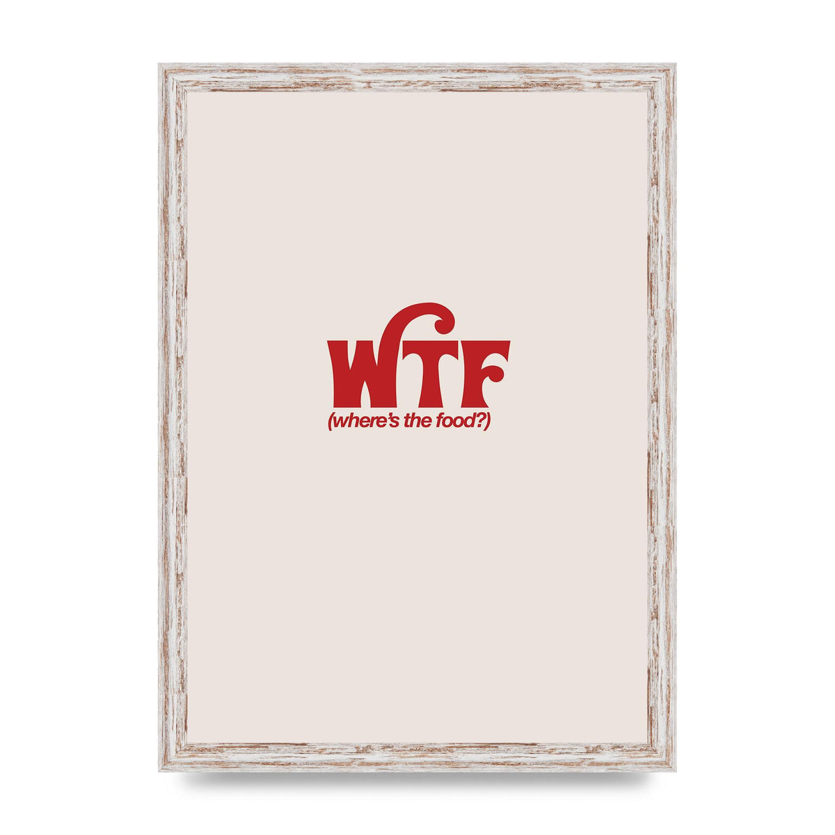 WTF Food Red" Art For The Home - A3 framed