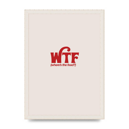 WTF Food Red" Art For The Home - A3 framed